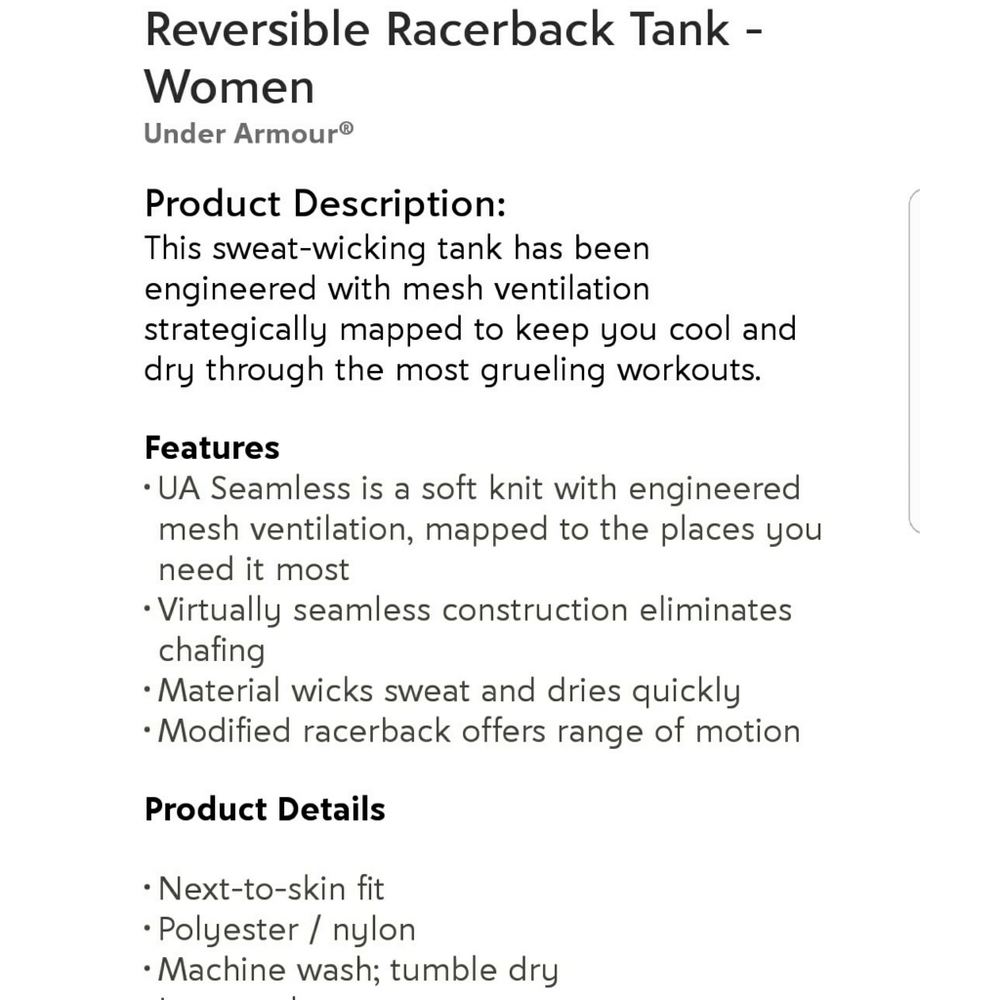 UNDER ARMOUR // threadborne reversible racerback … - image 7